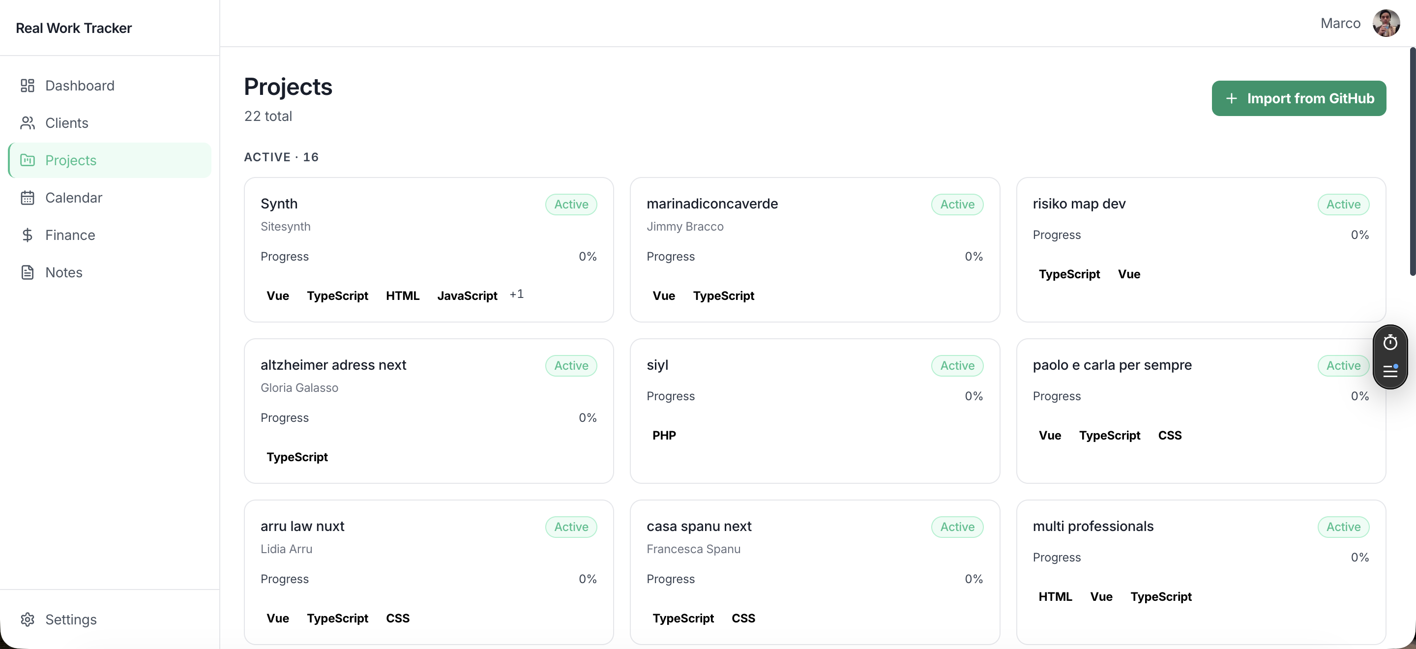 Preview of Real Work Tracker